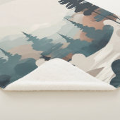 Boho Forest Landschap Kunstwerk Sherpa Deken (3/4)