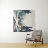 Boho Forest Landschap Kunstwerk Wandkleed (In Situ (horizontaal))