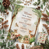 Boho Forest Woodland Animals Rustiek Baby shower Flyer