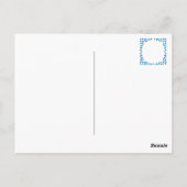 Boho Foto bewaart de datum met Marokkaanse blauwe Briefkaart (Achterkant)