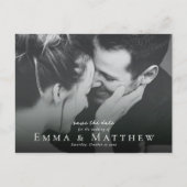 Boho Foto bewaart de datum met Marokkaanse blauwe Briefkaart (Voorkant)