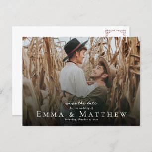 Boho Foto bewaart de Datum met Marokkaanse bruine  Briefkaart