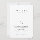 Boho foto bruiloft uitnodiging | Modern minimalist (Achterkant)