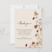 Boho Foto Dank je wel Bedankkaart (Achterkant)