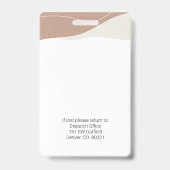 Boho foto ID-badge Badge (Achterkant)