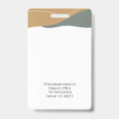 Boho-foto-ID-badge Badge (Achterkant)