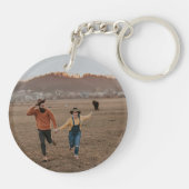 Boho Foto Memorial Sleutelhanger Forever in ons ha (Achterkant)