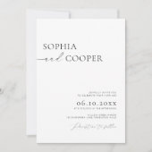 Boho foto Moderne minimalistische bruiloft Kaart (Voorkant)