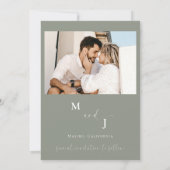 Boho-foto | Moderne Save the Date  Kaart (Achterkant)