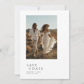 Boho Foto Qr Code Bestemming Huwelijk Save The Date (Voorkant)