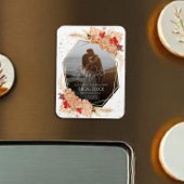 Boho Foto | Terracotta Bruiloft Save The Date Magneet