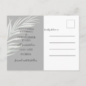 Boho Foto Tropical Floral Save the Date Wedding Briefkaart (Achterkant)