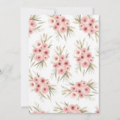 Boho Fox Baby Girl Douche Uitnodigingen (Achterkant)