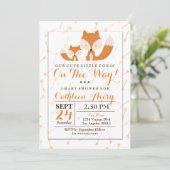 Boho Fox Baby shower Uitnodiging (Staand voorkant)