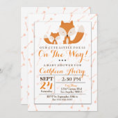 Boho Fox Baby shower Uitnodiging (Voorkant / Achterkant)