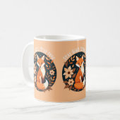 Boho Fox "Blijf wild, blijf vrij" Woodland Design Koffiemok (Voorkant links)