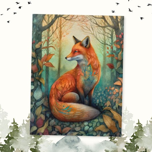 Boho Fox Briefkaart