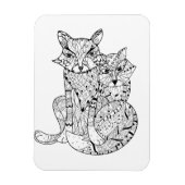 Boho Fox Doodle Magneet (Verticaal)