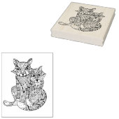 Boho Fox Doodle Rubberstempel (Gestempeld)