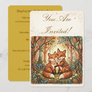 Boho Fox Liefde Bos Aardse Verjaardag Kaart