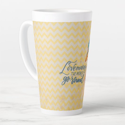 Boho Fox Love Quote Latte Mok (Linkerhoek)