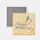 Boho Fox Love Quote Magneet (Voorkant / Achterkant)