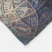 Boho Fox Raccoon Floral Design Fleece Deken (Hoek)