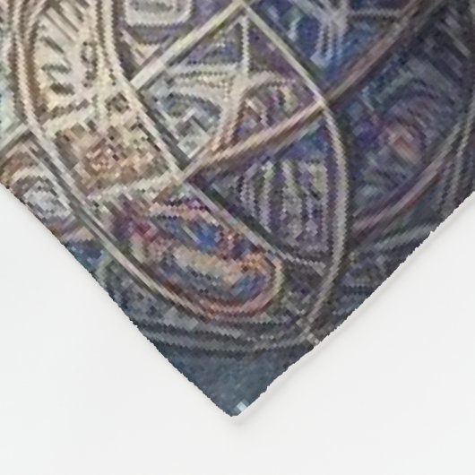 Boho Fox Raccoon Floral Design Fleece Deken (Hoek)