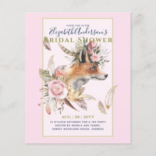 Boho FOX Vrijgezellenfeest Woodland Feathers Flora Flyer