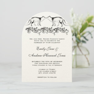  boho Fox Wedding Uitnodiging