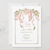 Boho Frame Anniversaire Invitation (Devant)