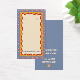 Boho Frame Oorbellen Ketting Sieraden Displaykaart Visitekaartje
