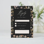 Boho Frame Song Request RSVP Card (Debout devant)