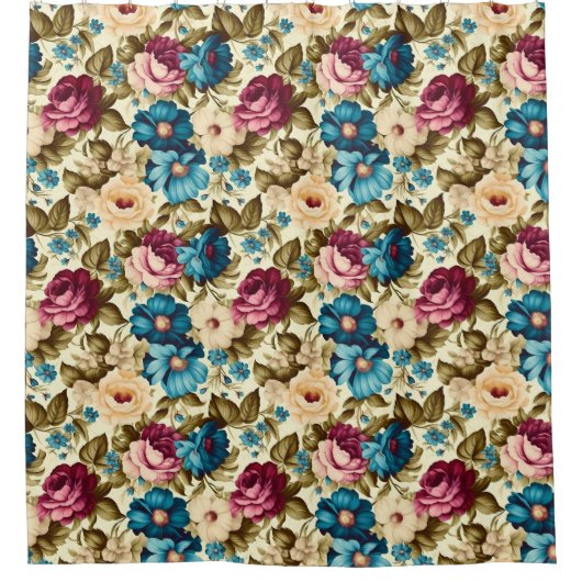 boho frans antiek douchegordijn (Voorkant)