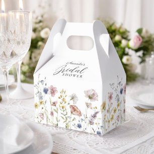 Boho Fresh Wilde Bloemen Aangepaste Bruidsdouche Bedankdoosjes