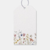 Boho Fresh Wildflowers Baby Shower Bedankt Cadeaulabel (Achterkant)