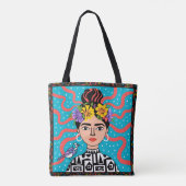 Boho Frida Style Tote Bag On Model Tote Bag (Dos)
