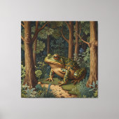 boho frog bos canvas afdruk (Voorkant)