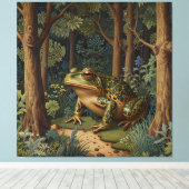 boho frog bos canvas afdruk (Insitu (Houten vloer))