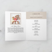 Boho Fronds Photo Memorial Folle Programme (Intérieur)