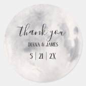 Boho Full Moon Wicca Handfasting Dank je Ronde Sticker (Voorkant)