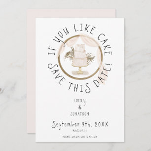 Boho Fun als u van roze Cake houdt Save The Date