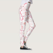 Boho Fun Pink Cowgirl western Patroon Leggings (Rechts)