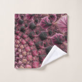 Boho Funky Eclectique Rose Noir Abstrait Fractal (Gant de toilette)