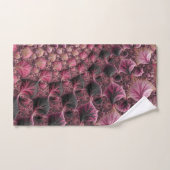 Boho Funky Eclectique Rose Noir Abstrait Fractal (Serviette à main)