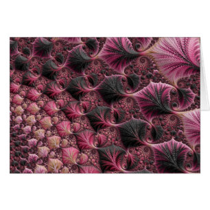 Boho Funky Eclectique Rose Noir Abstrait Fractal