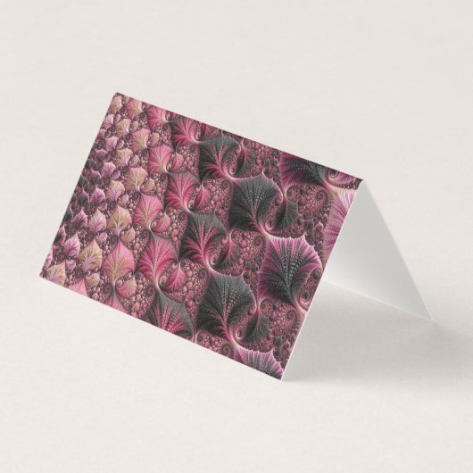 Boho Funky Éclectique Rose Noir Abstrait Fractal (Front)