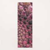 Boho Funky Eclectisch Roze Zwart Abstract Fractal Yogamat (Voorkant)