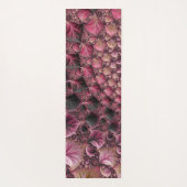 Boho Funky Eclectisch Roze Zwart Abstract Fractal Yogamat (Achterkant)
