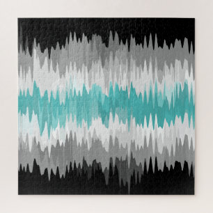 Boho Funky Golvende Abstracte Libramannelijke Vlag Legpuzzel